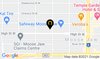 Enterprise Rent-A-Car in Moose Jaw map