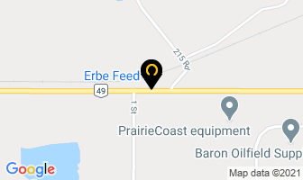 Erbe Feed in Dawson Creek map