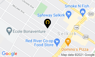 Erickson in Selkirk map