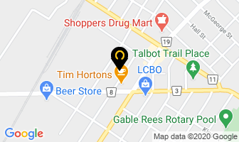 Erins Dance Club in Chatham-Kent map