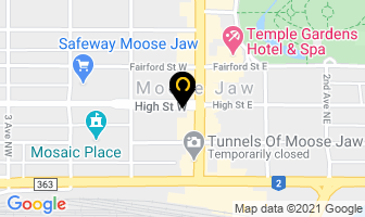 Evans Florist in Moose Jaw map