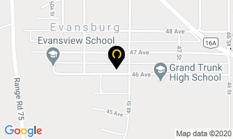 Evansburg Public Library in Evansburg map
