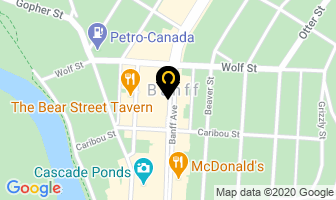 Evelyn's Coffee Bar in Banff map