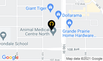 Evening Shade Tattoo in Grande Prairie map