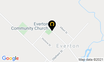 Everton Community Church in Guelph/eramosa map