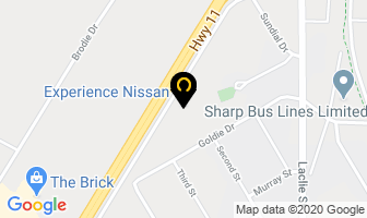 Experience Nissan in Orillia map
