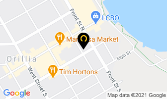 Express Business Service Centres in Orillia map