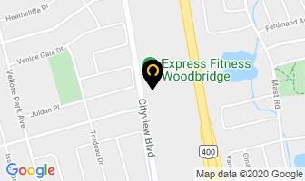 Express Fitness in Vaughan map