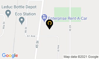 Express Rubber Products in Leduc map