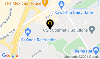 Express Truck Center in Barrie map