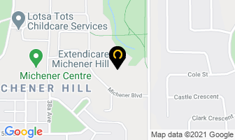 Extendicare Michener Hill in Red Deer map