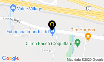 Fabricana Imports Ltdopen Coquitlam in Coquitlam map