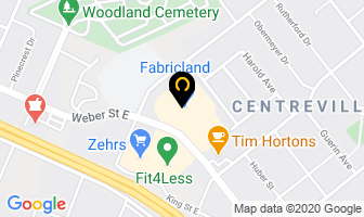 Fabricland in Kitchener map