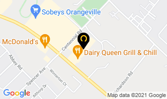 Fabricland in Orangeville map