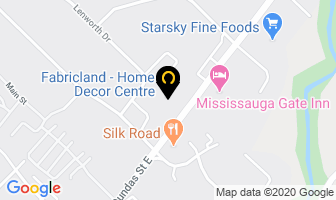 Fabricland in Mississauga map