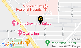 Fairmont Manor in Medicine Hat map