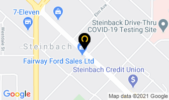 Fairway Ford Sales Ltd Service Direct Line in Steinbach map