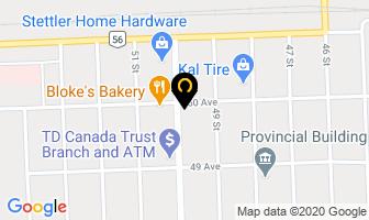 Family Chiropractic in Stettler map