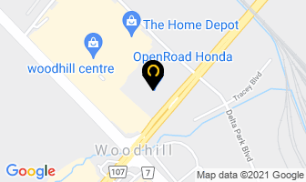 Family Honda in Brampton map