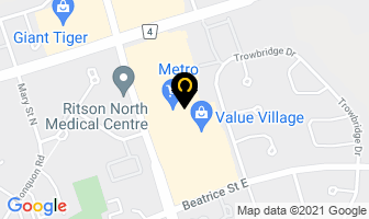 Family Leather in Oshawa map