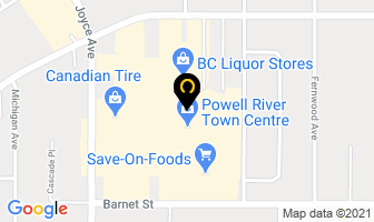 Family Place in Powell River map