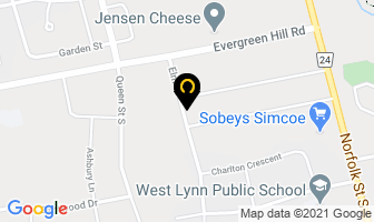 Ferris Ross Insurance Brokers in Simcoe map
