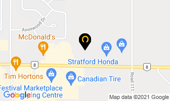 Festival Inn in Stratford map