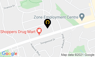 Finch West Dental Office in Orillia map