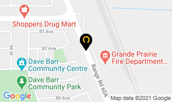 Fire Alarm Only Eagar Fire Station South Side in Grande Prairie map