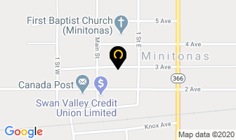 First Baptist Church in Minitonas map