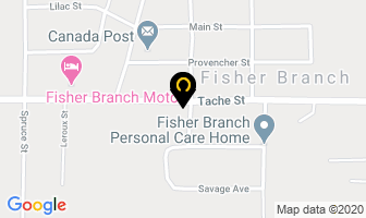 Fisher Funeral Home in Fisher Branch map