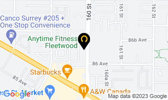 Fitness Studio Marketing Canada in Surrey map