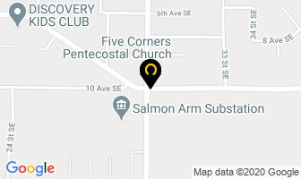 Five Corners Pentecostal Church in Salmon Arm map