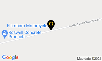 Flamboro Motorcycle in Brantford map