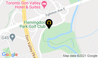 Flemingdon Park Golf Club in Orillia map