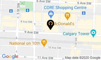 Flight Centre Bankers Hall in Calgary map