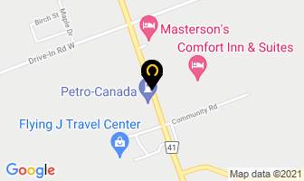 Flying J Travel Plaza in Napanee map