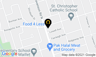 Food 4 Less in Oshawa map