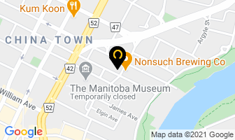 Football Manitoba in Winnipeg map