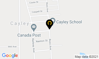 Foothills School Division No 38 Cayley School in Cayley map