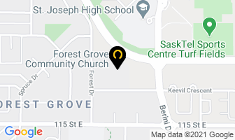 Forest Grove Community Church in Saskatoon map