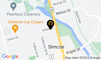 Forever Young Denture Clinic in Simcoe map