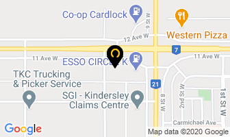 Fountain Tire in Kindersley map