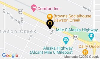 Fountain Tire in Dawson Creek map
