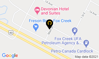 Fox Creek Golf Club in Fox Creek map