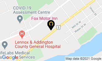 Fox Motor Inn in Napanee map