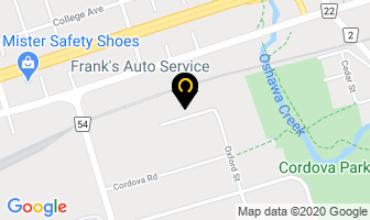 Frank's Auto Service in Oshawa map