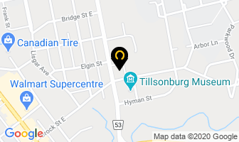 Free Methodist Church in Tillsonburg map