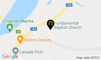 Fundamental Baptist Church in Chipman map