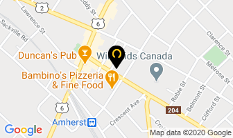 Fundy Soccer in Amherst map